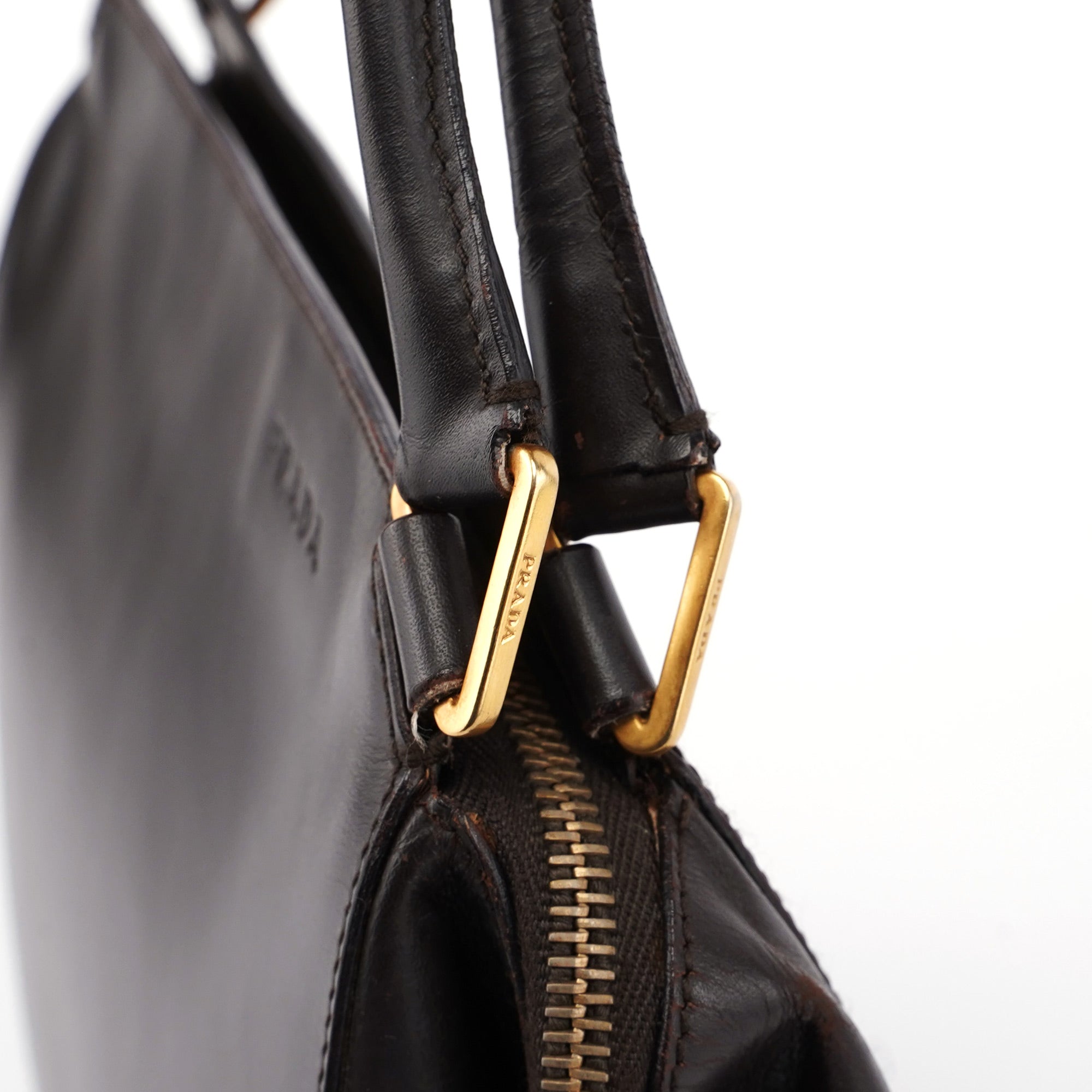 Brown Vitello Chic Shoulder Bag