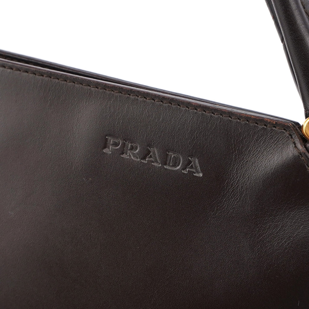 Brown Vitello Chic Shoulder Bag