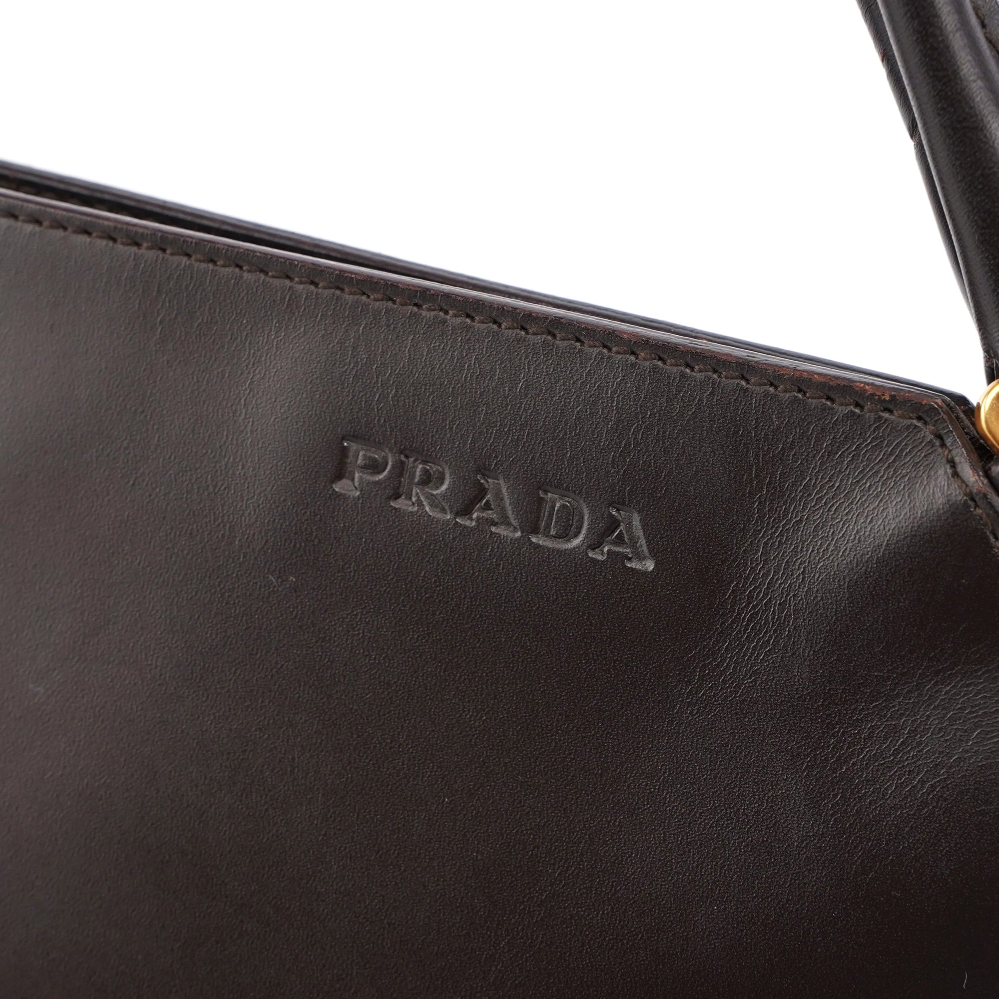Brown Vitello Chic Shoulder Bag