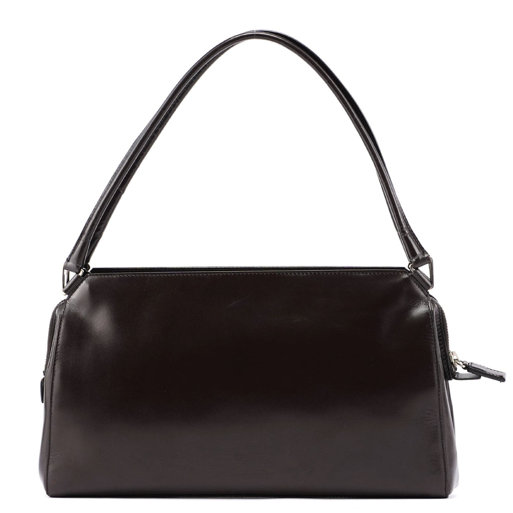 Brown Vitello Chic Shoulder Bag