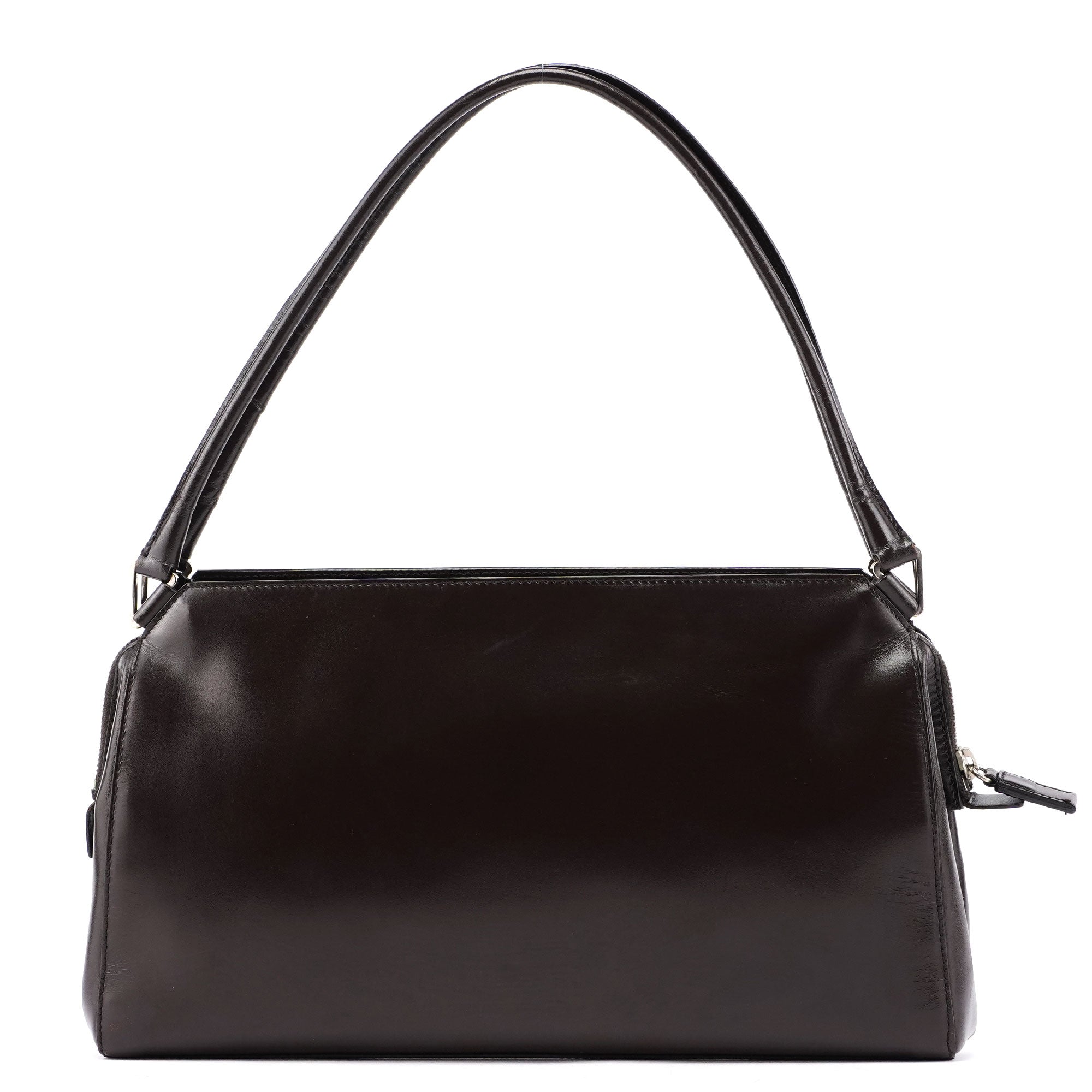 Brown Vitello Chic Shoulder Bag