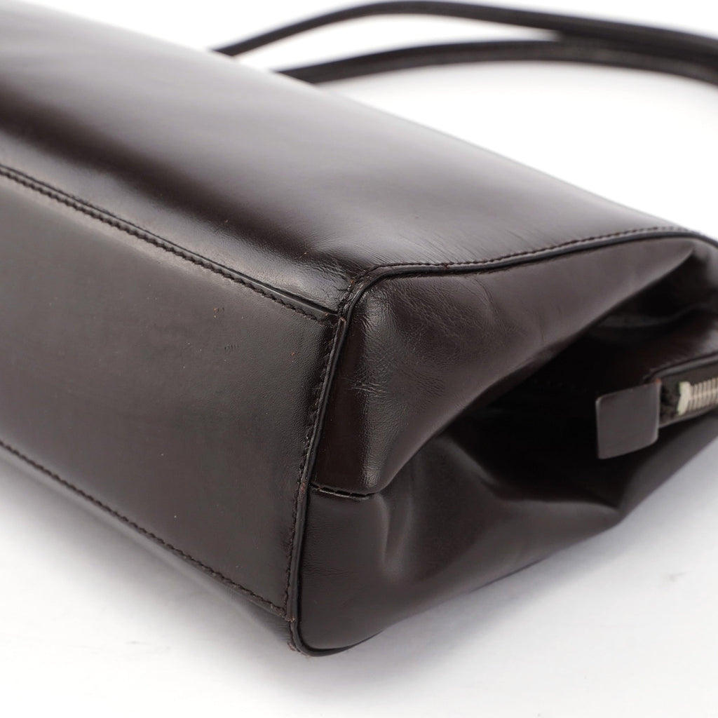 Brown Vitello Chic Shoulder Bag