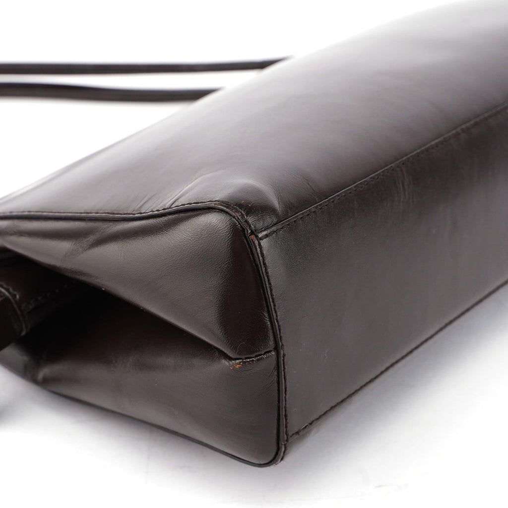 Brown Vitello Chic Shoulder Bag