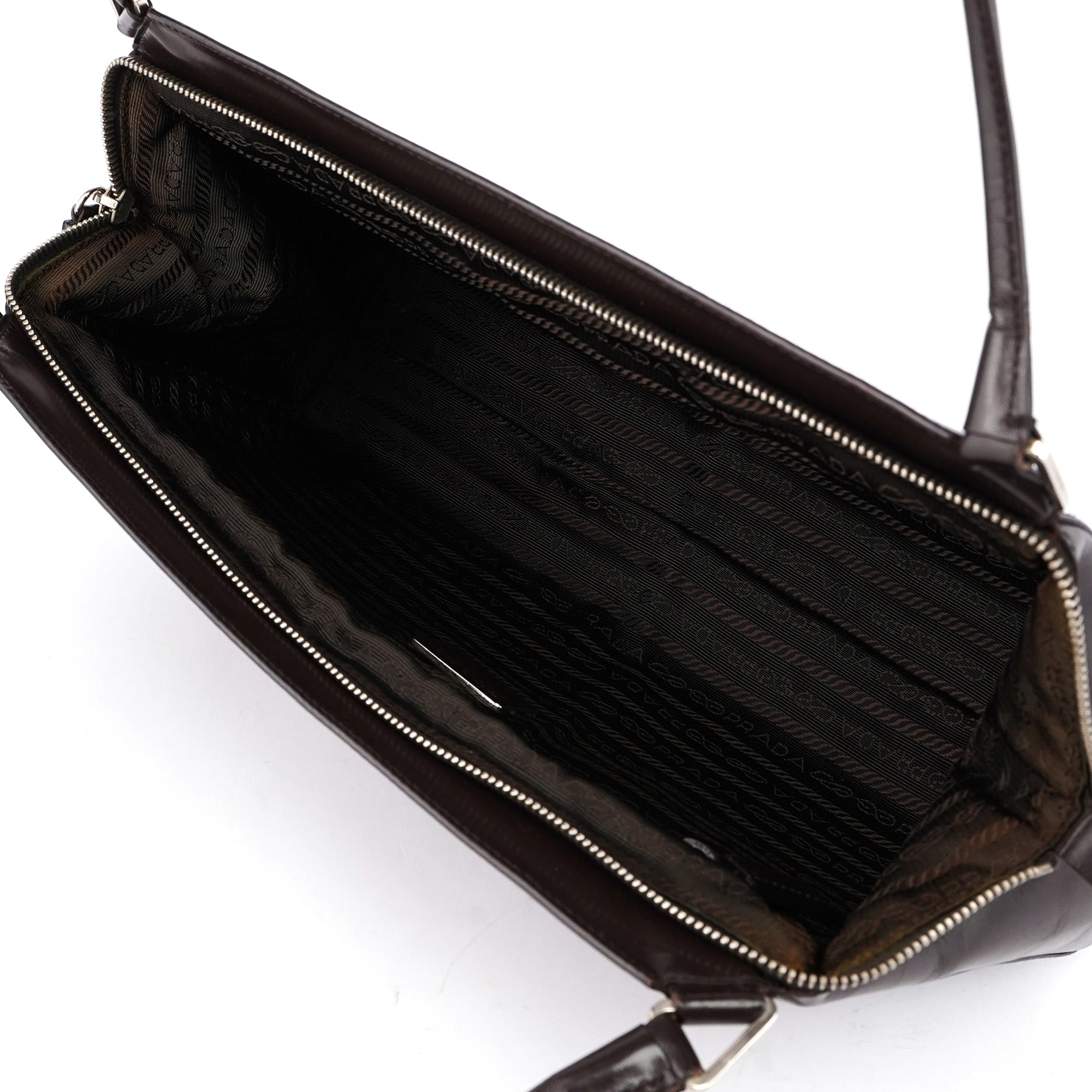Brown Vitello Chic Shoulder Bag