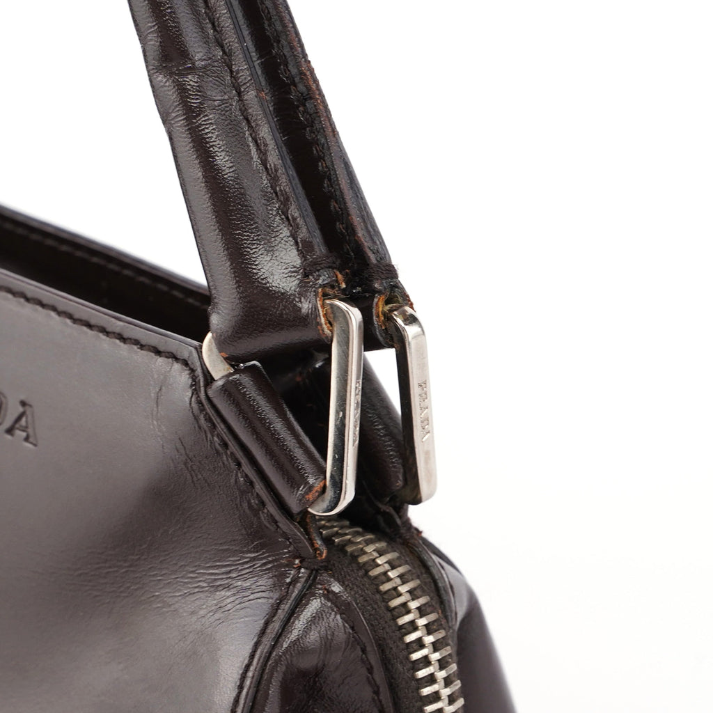 Brown Vitello Chic Shoulder Bag