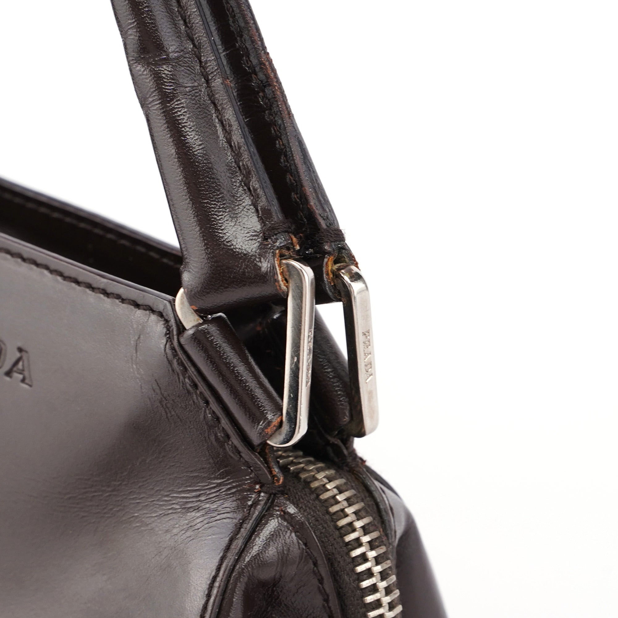 Brown Vitello Chic Shoulder Bag
