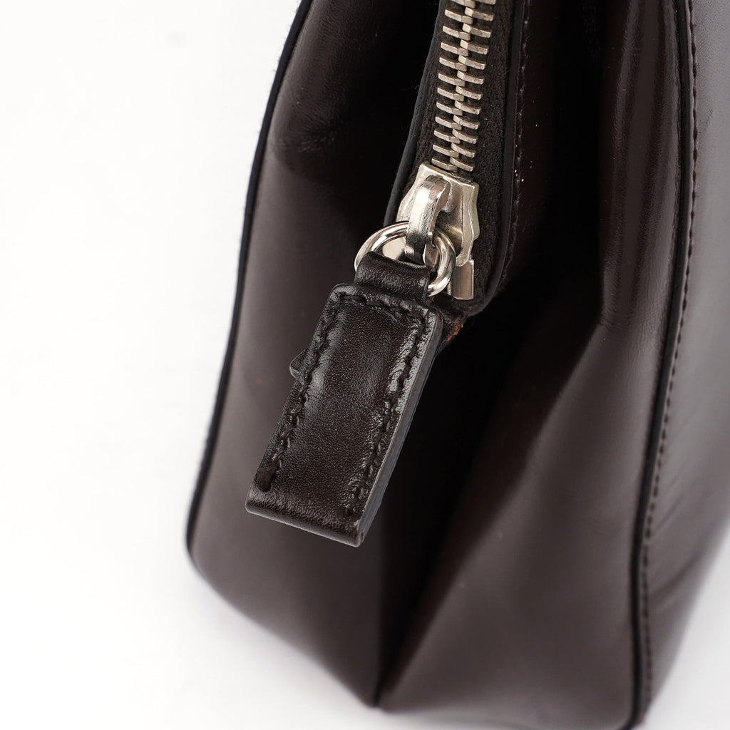 Brown Vitello Chic Shoulder Bag
