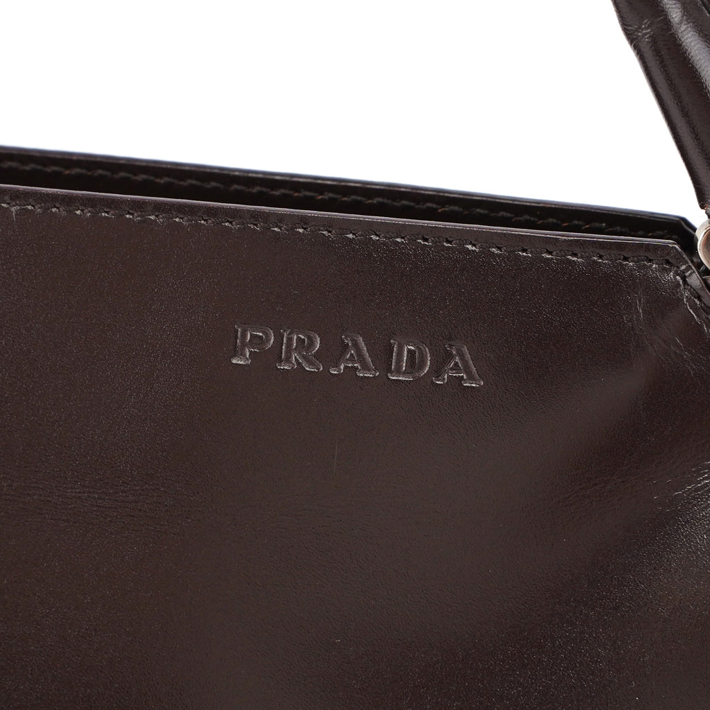 Brown Vitello Chic Shoulder Bag