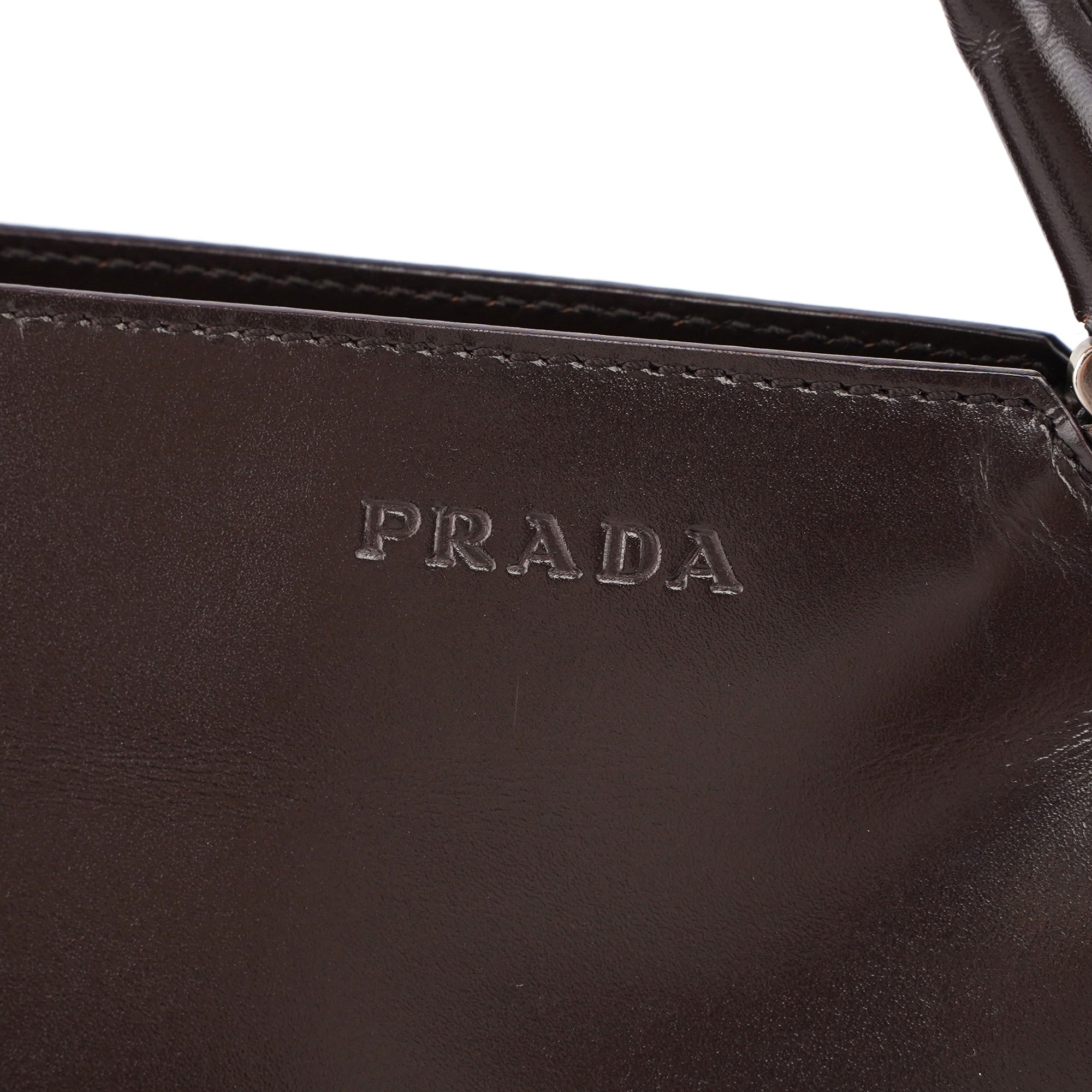 Brown Vitello Chic Shoulder Bag
