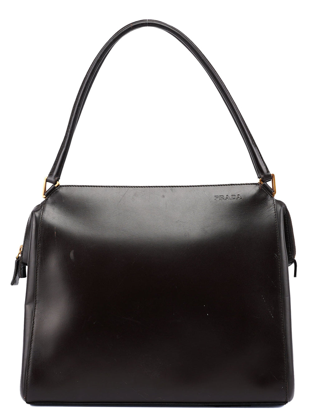 Brown Vitello Chic Shoulder Bag