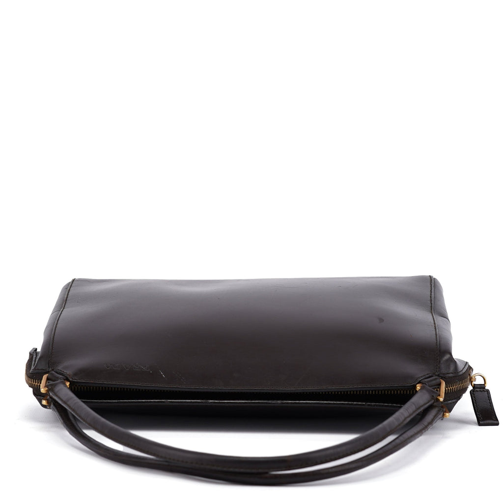Brown Vitello Chic Shoulder Bag