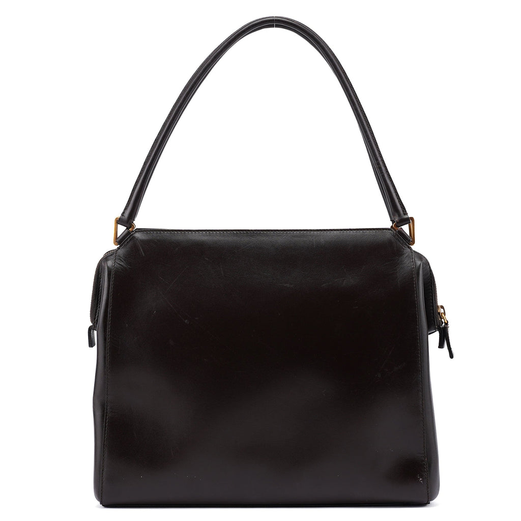 Brown Vitello Chic Shoulder Bag