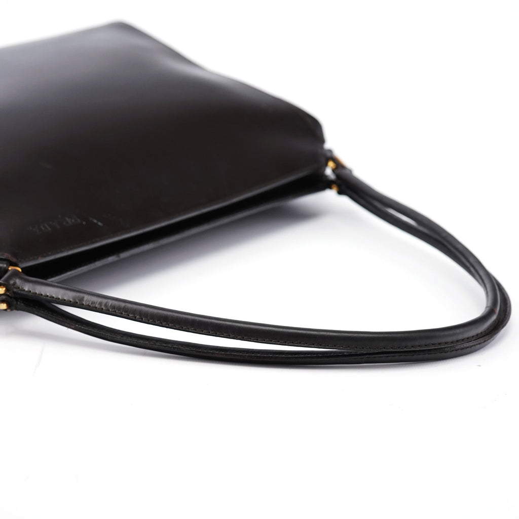 Brown Vitello Chic Shoulder Bag