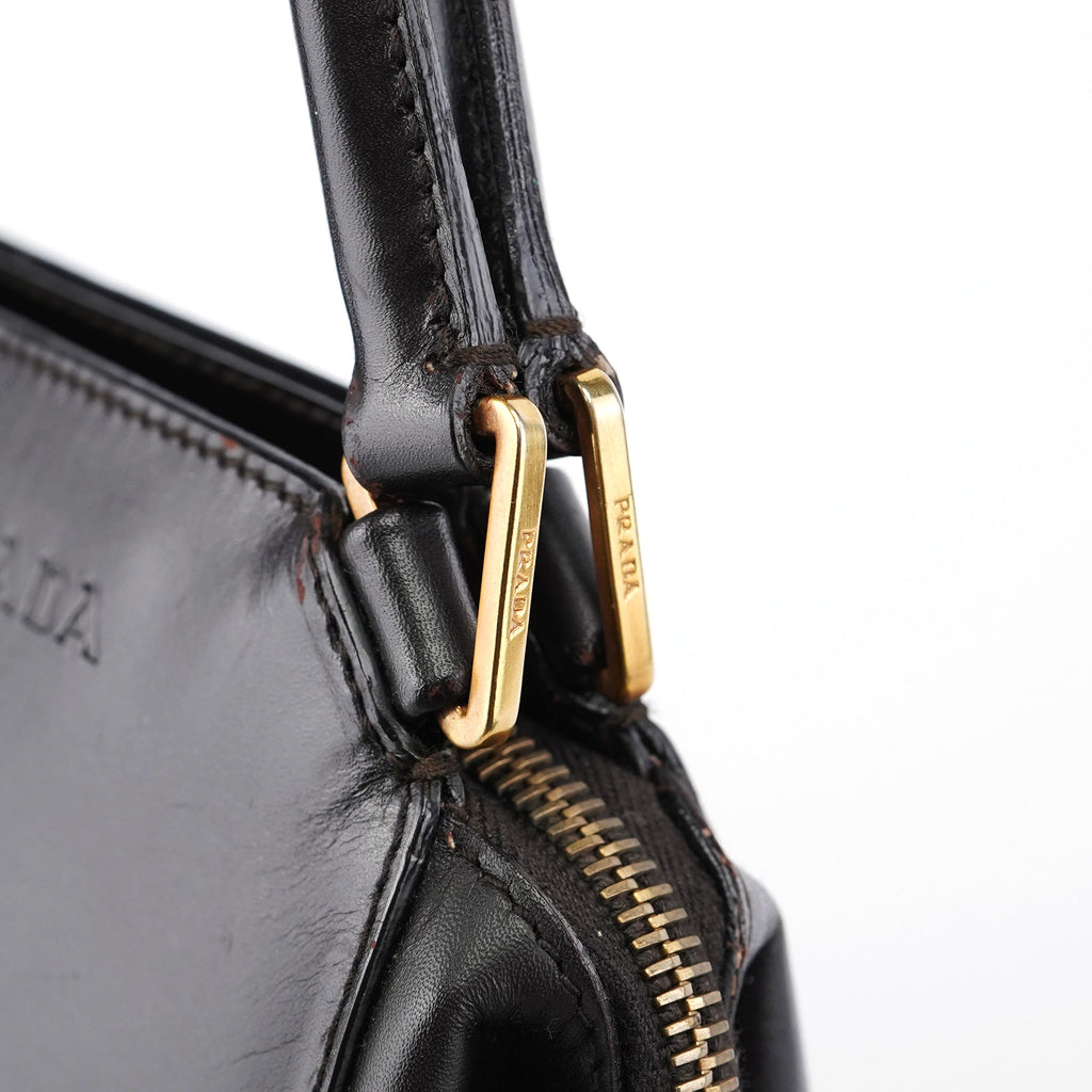 Brown Vitello Chic Shoulder Bag