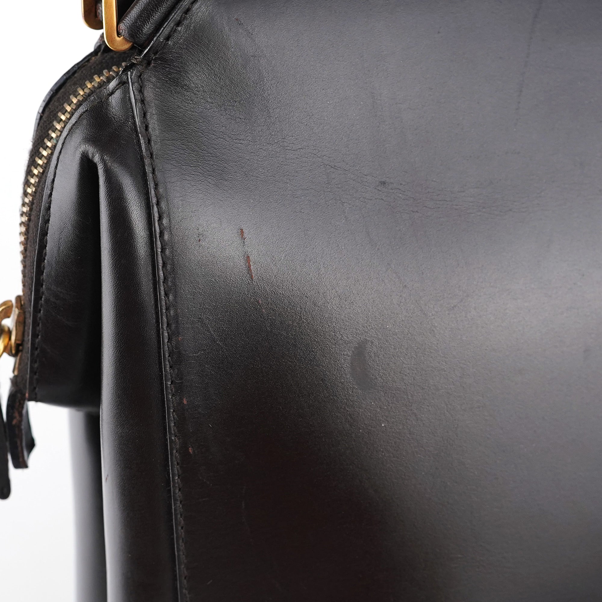 Brown Vitello Chic Shoulder Bag