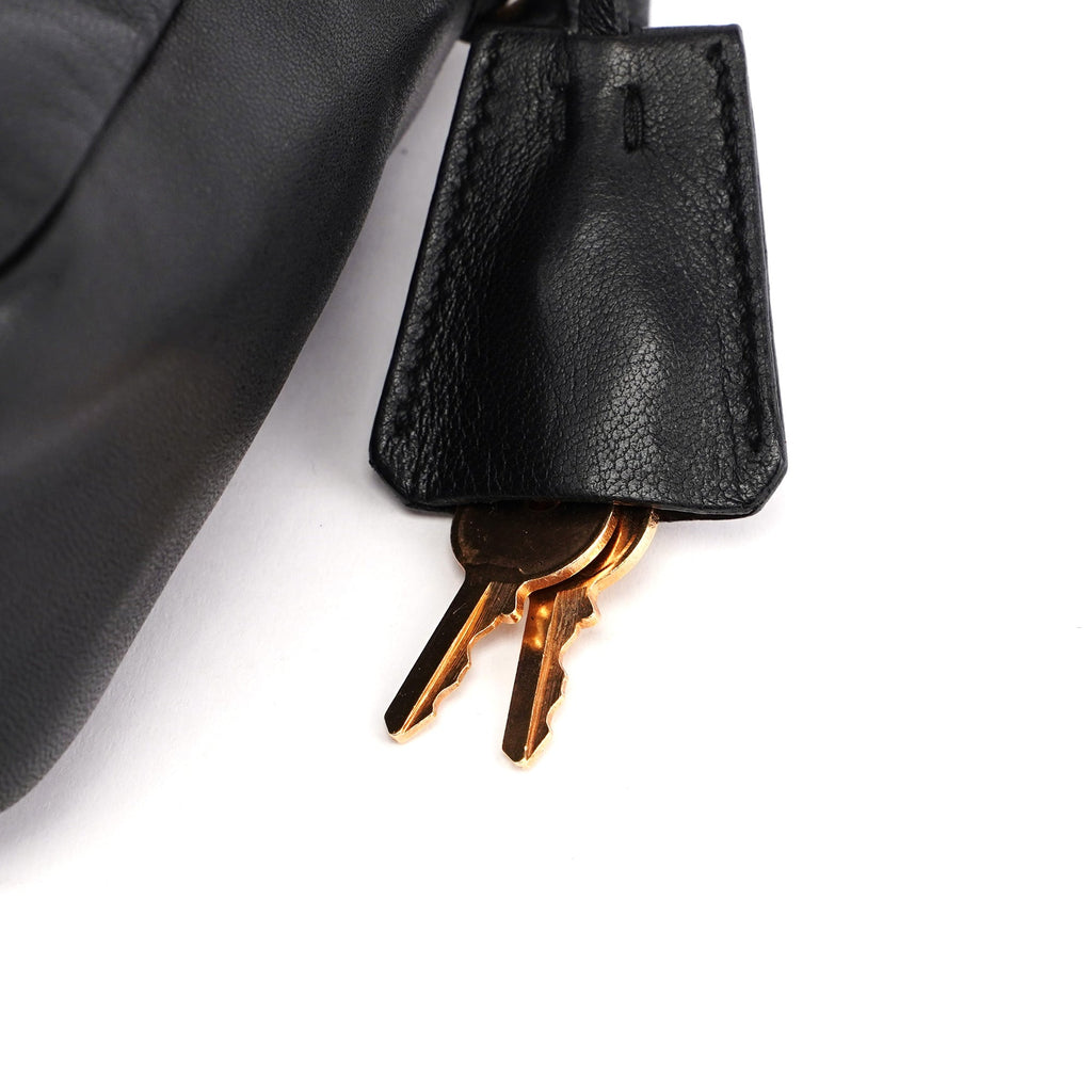 BT0054 Black Nappa Box Shoulder Bag