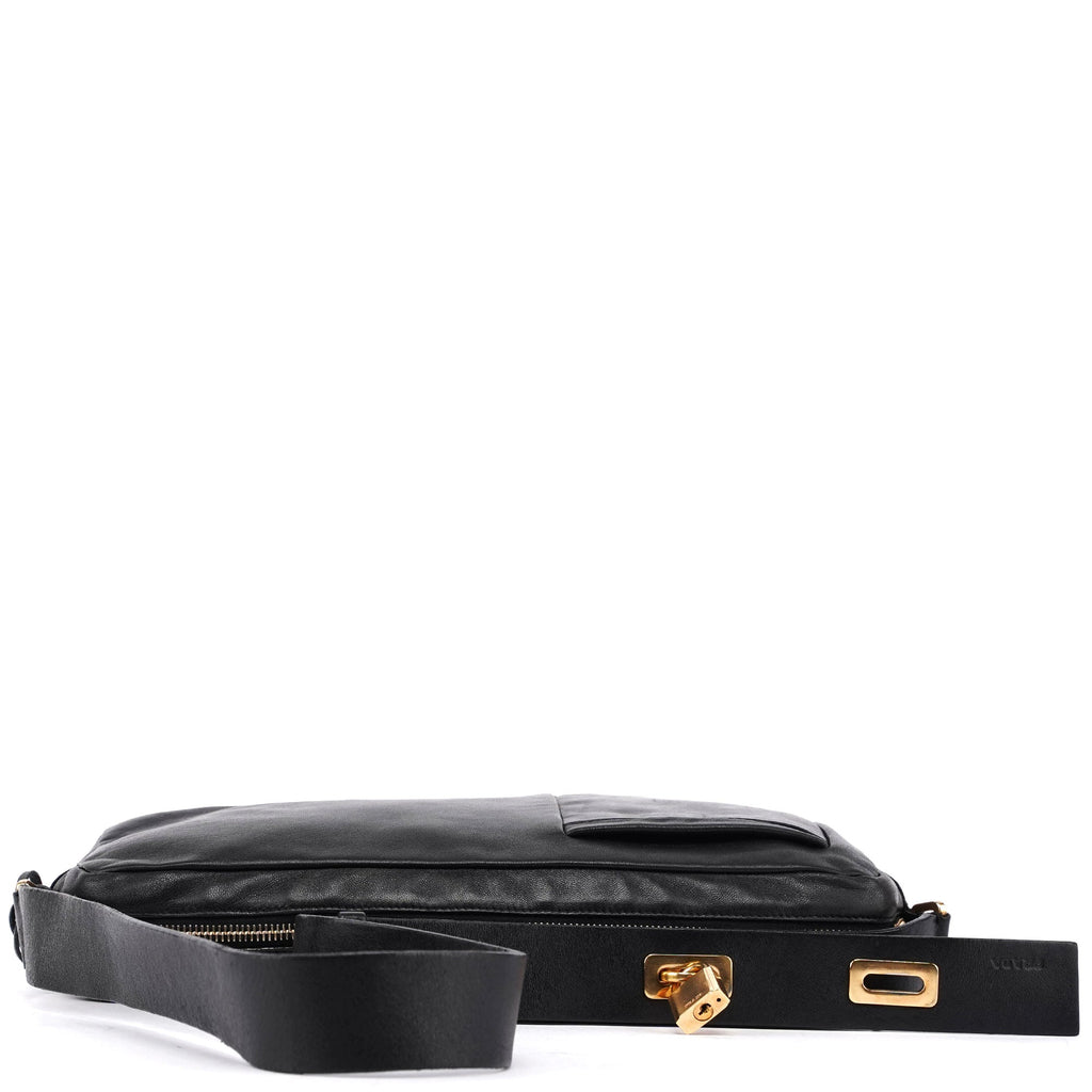 BT0054 Black Nappa Box Shoulder Bag