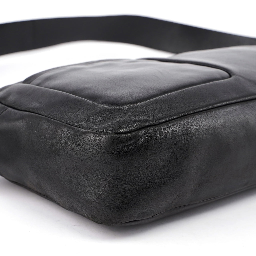 BT0054 Black Nappa Box Shoulder Bag