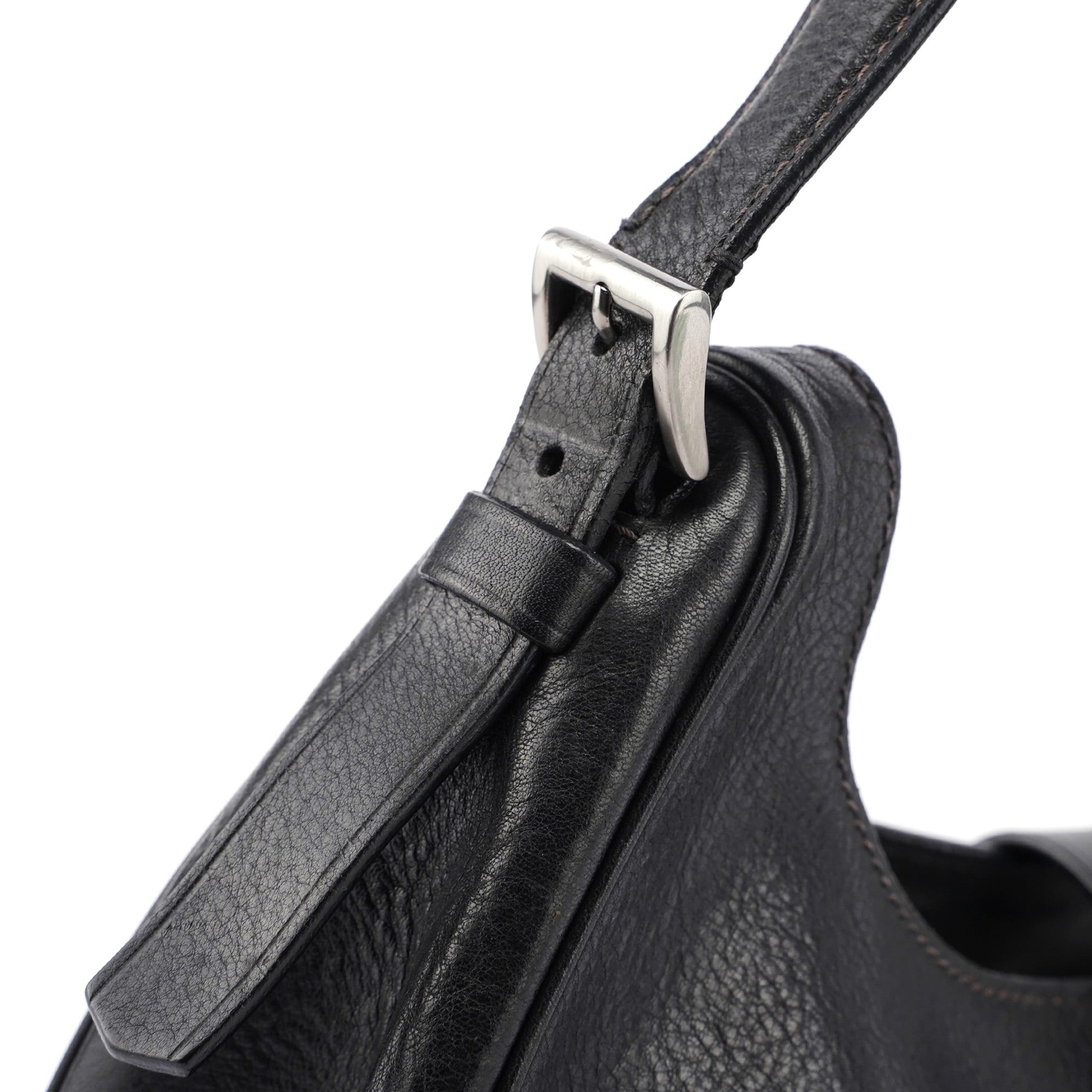 Buffalo Leather Hobo Shoulder Bag