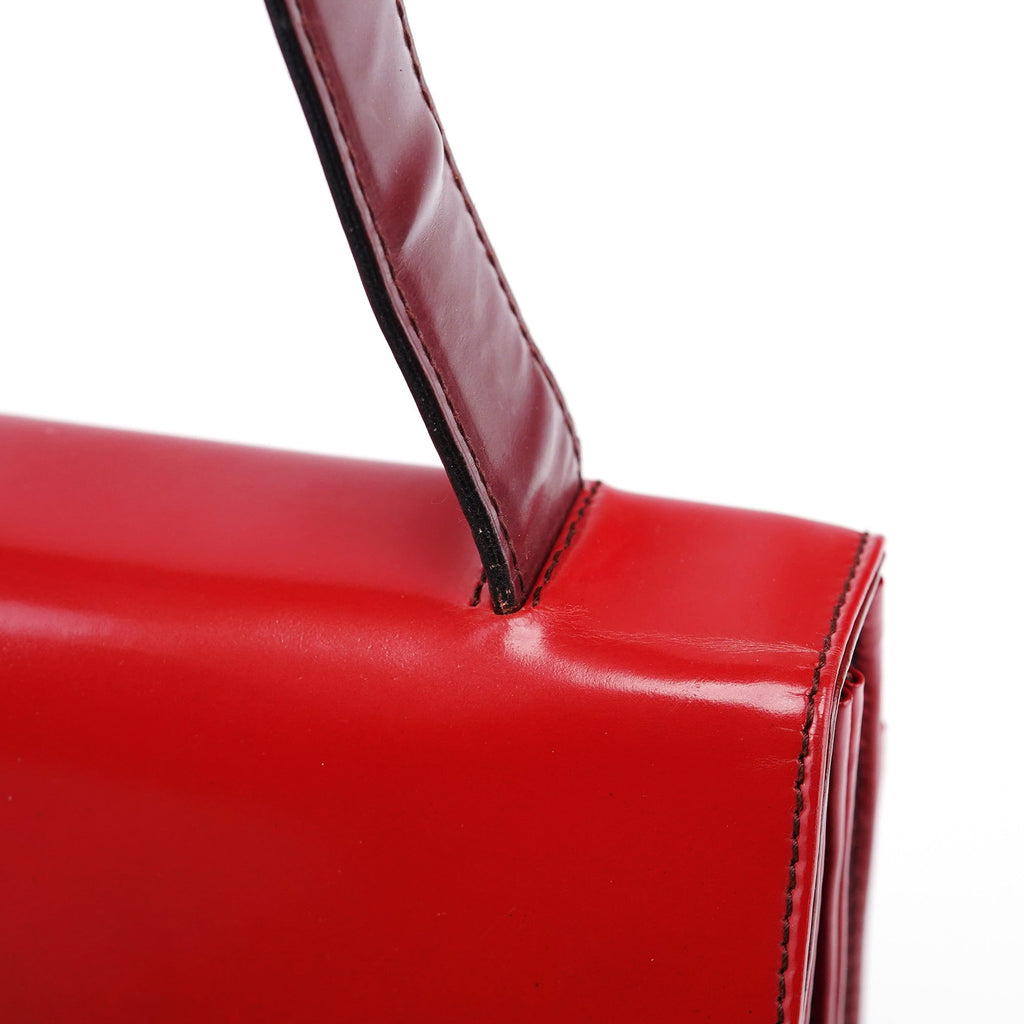 Burgundy Gradient Spazzolato Buckle Shoulder Bag