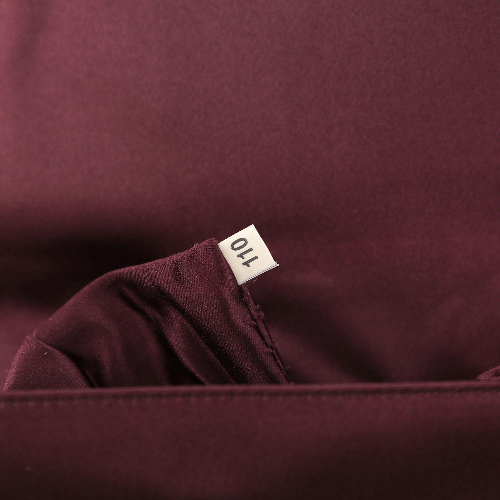 Burgundy Raso Satin Top Handle Bag