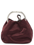 Burgundy Satin Mini Ring Bag