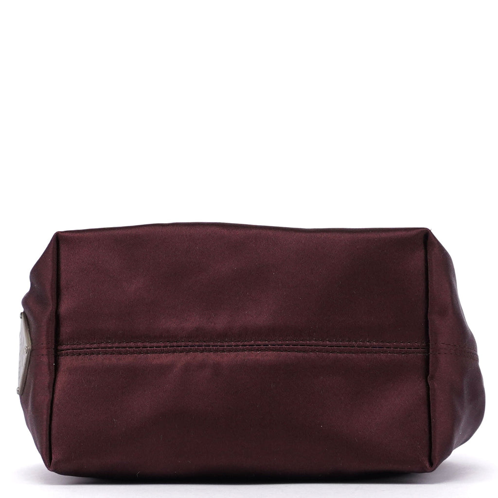 Burgundy Satin Mini Ring Bag