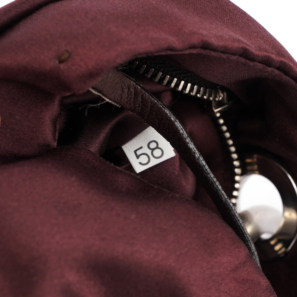 Burgundy Satin Mini Ring Bag