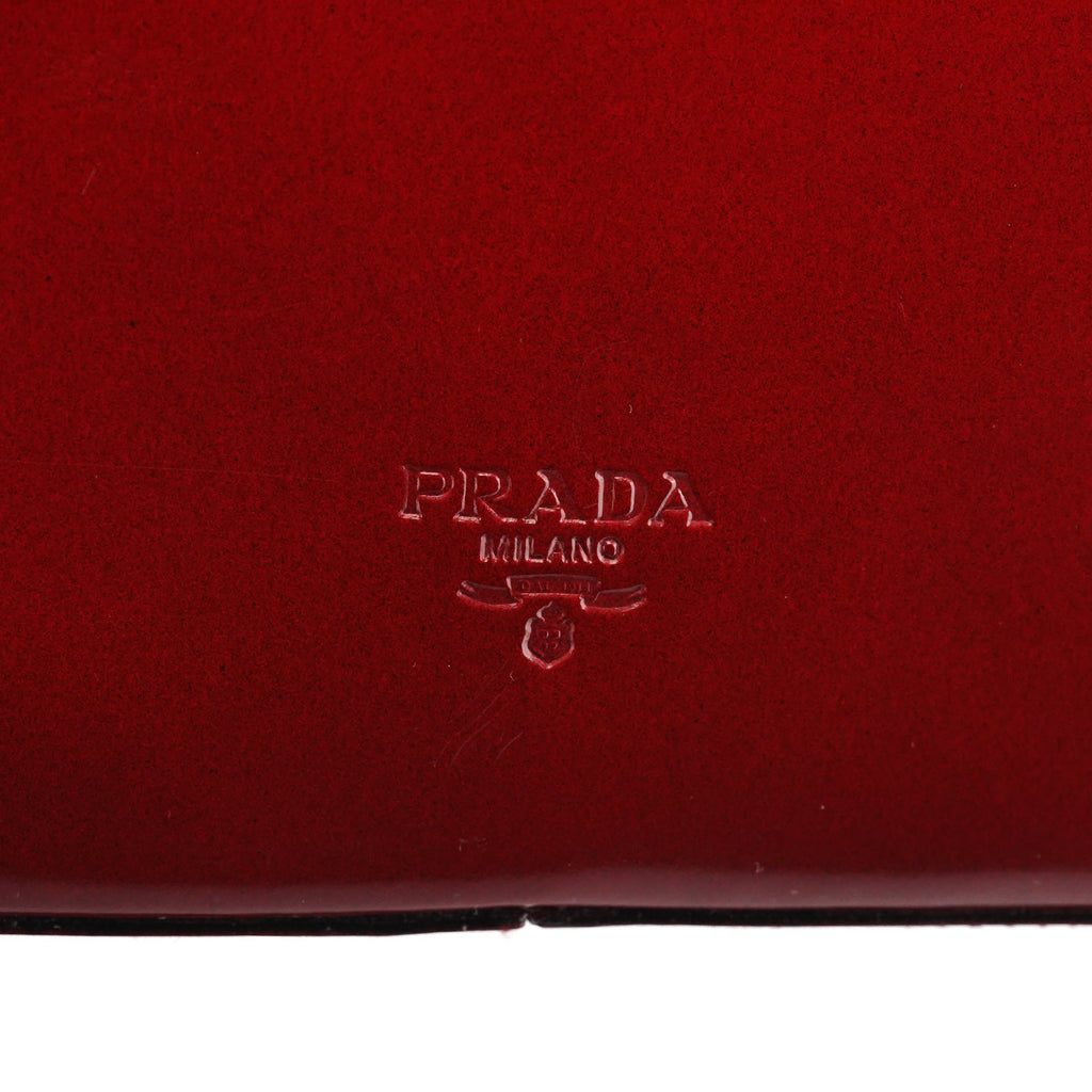Burgundy Spazzolato Leather Shoulder Bag