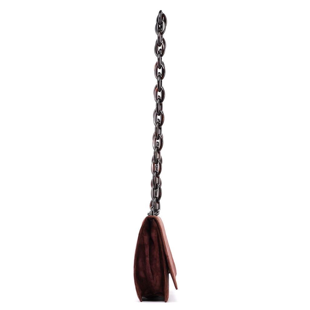 Burgundy Tie Dye Plastic Handle Shoulder Bag