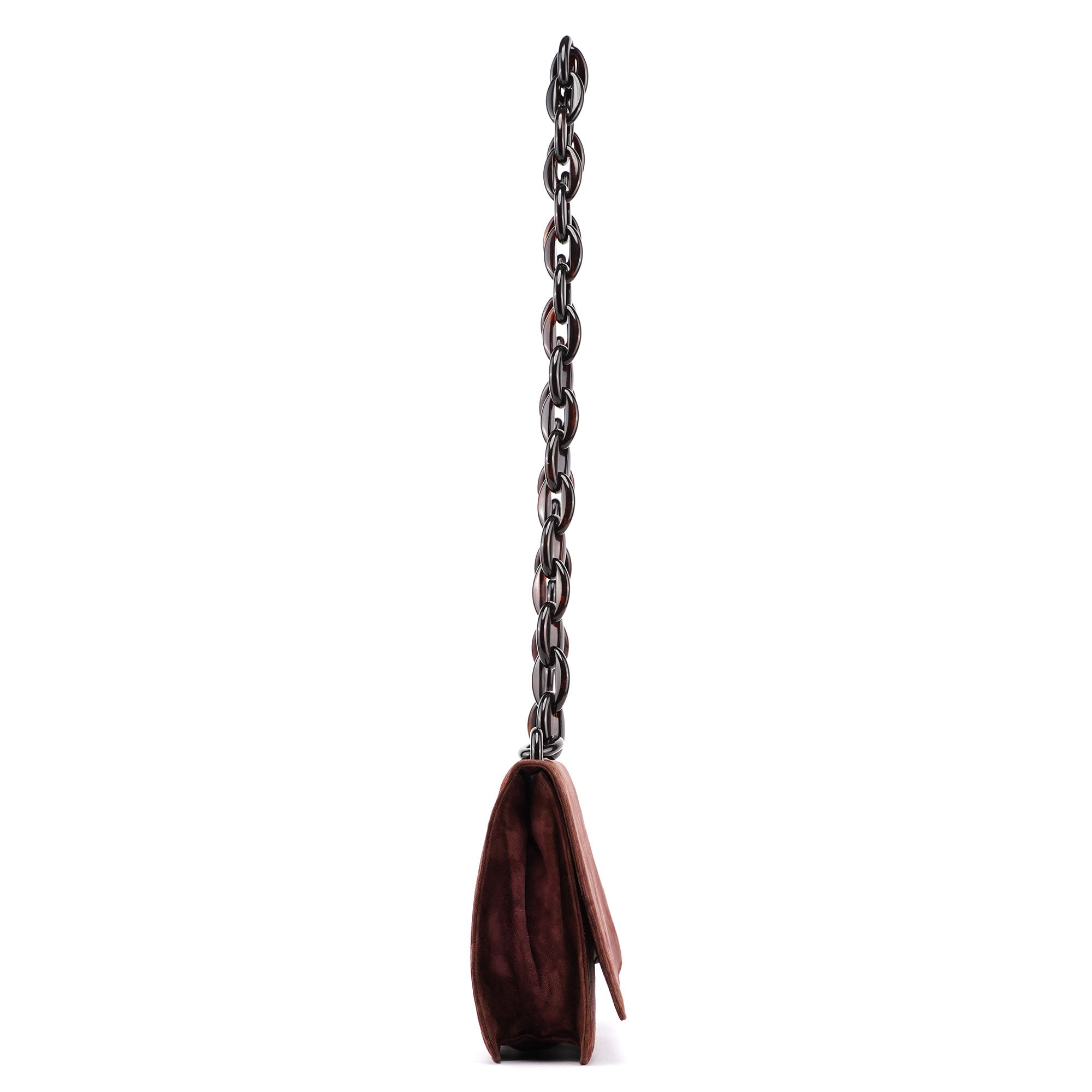 Burgundy Tie Dye Plastic Handle Shoulder Bag