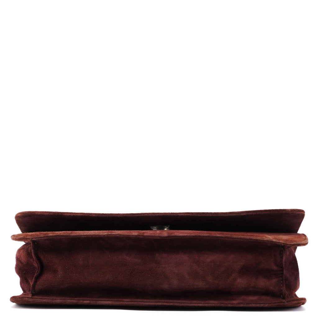 Burgundy Tie Dye Plastic Handle Shoulder Bag