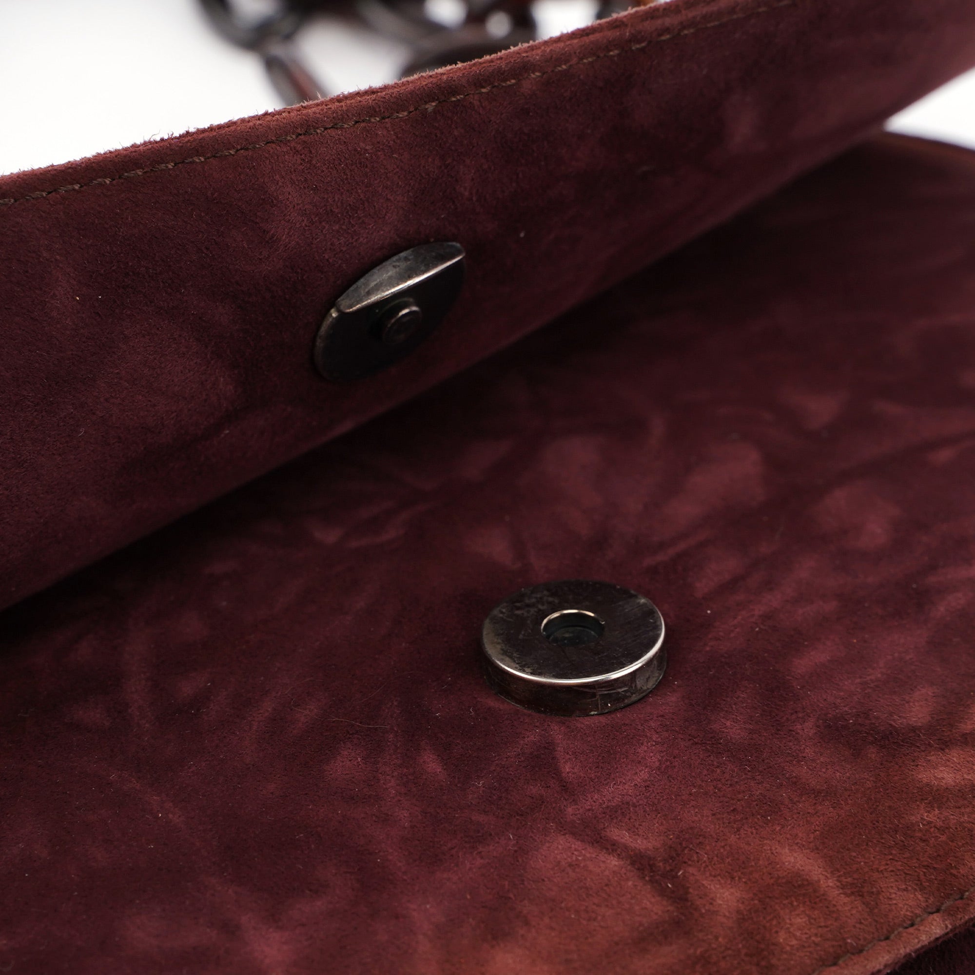 Burgundy Tie Dye Plastic Handle Shoulder Bag