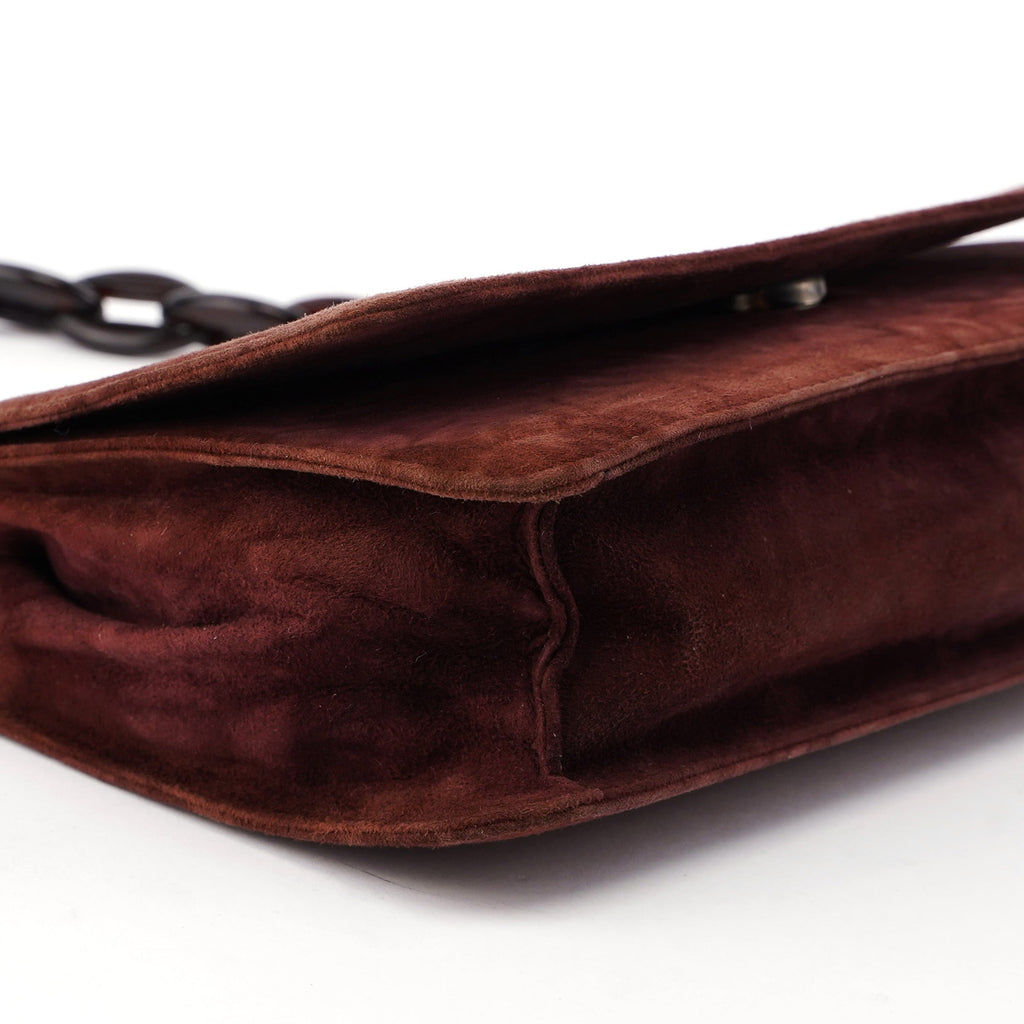 Burgundy Tie Dye Plastic Handle Shoulder Bag