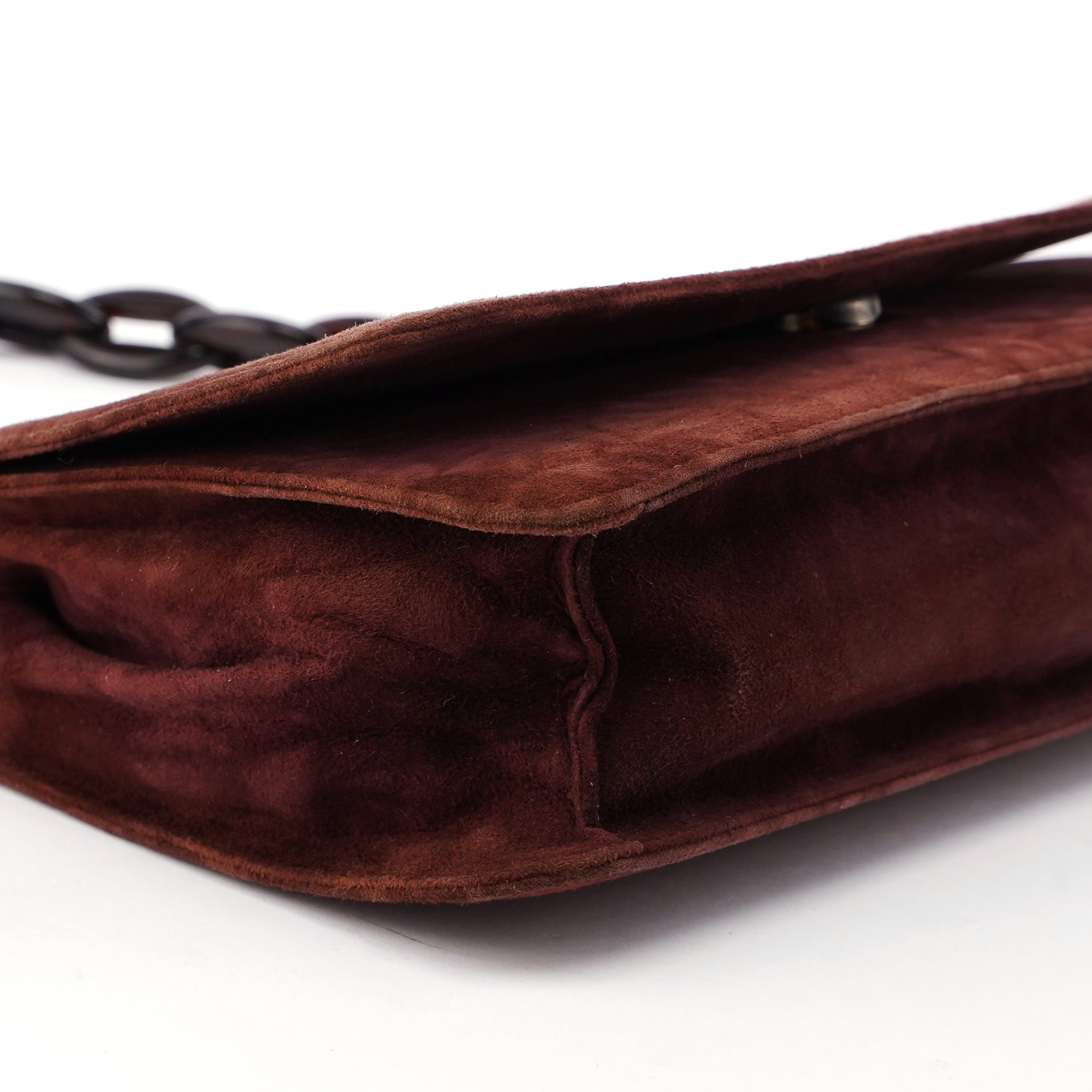 Burgundy Tie Dye Plastic Handle Shoulder Bag