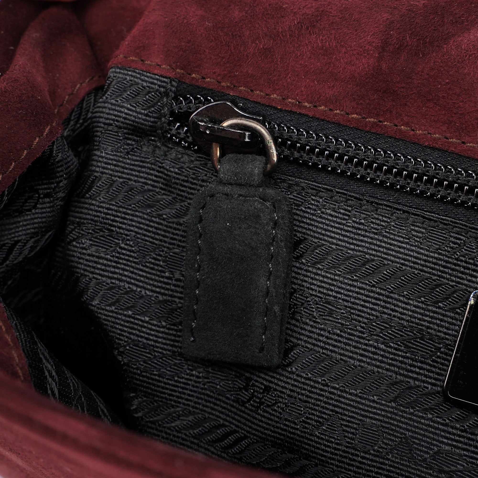 Burgundy Tie Dye Plastic Handle Shoulder Bag