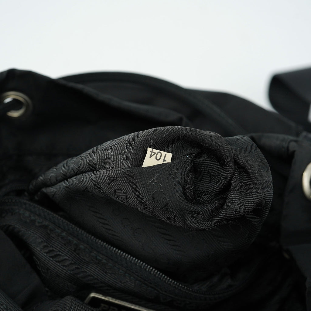 BZ0003 Black Tessuto Vela Backpack