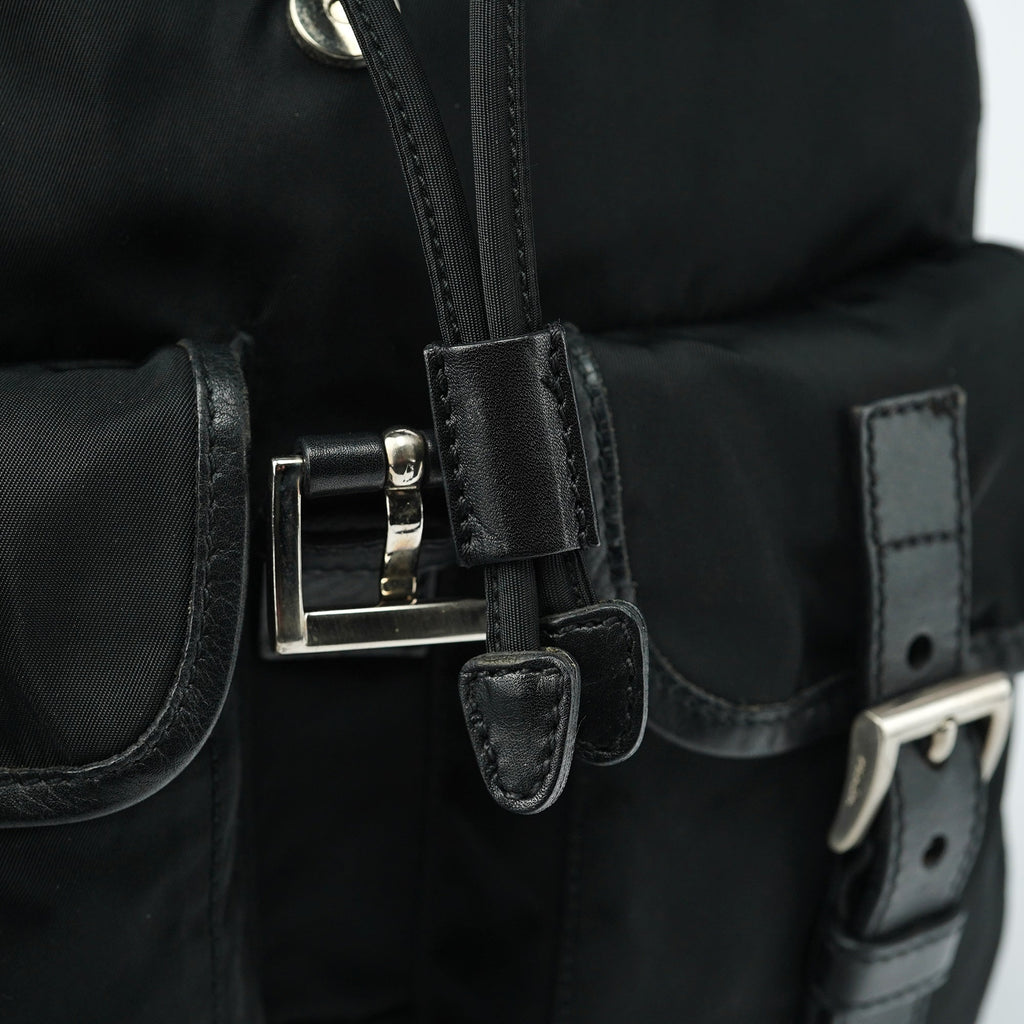 BZ0003 Black Tessuto Vela Backpack
