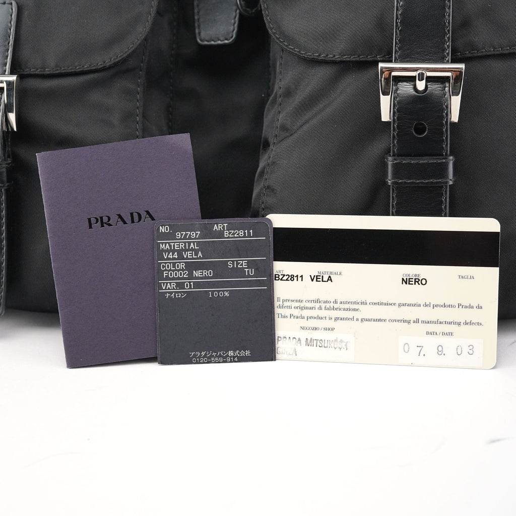 BZ2811 Black Tessuto Vela Backpack