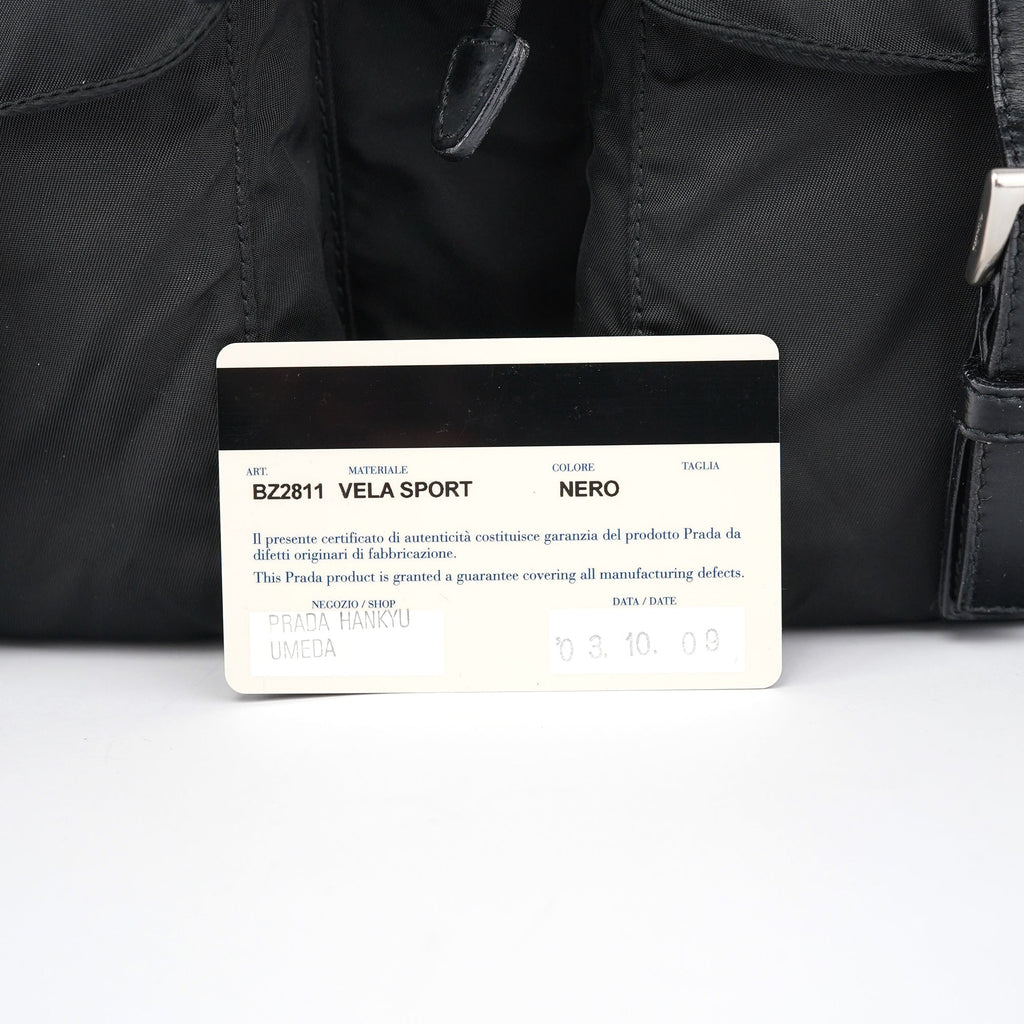 BZ2811 Black Tessuto Vela Backpack