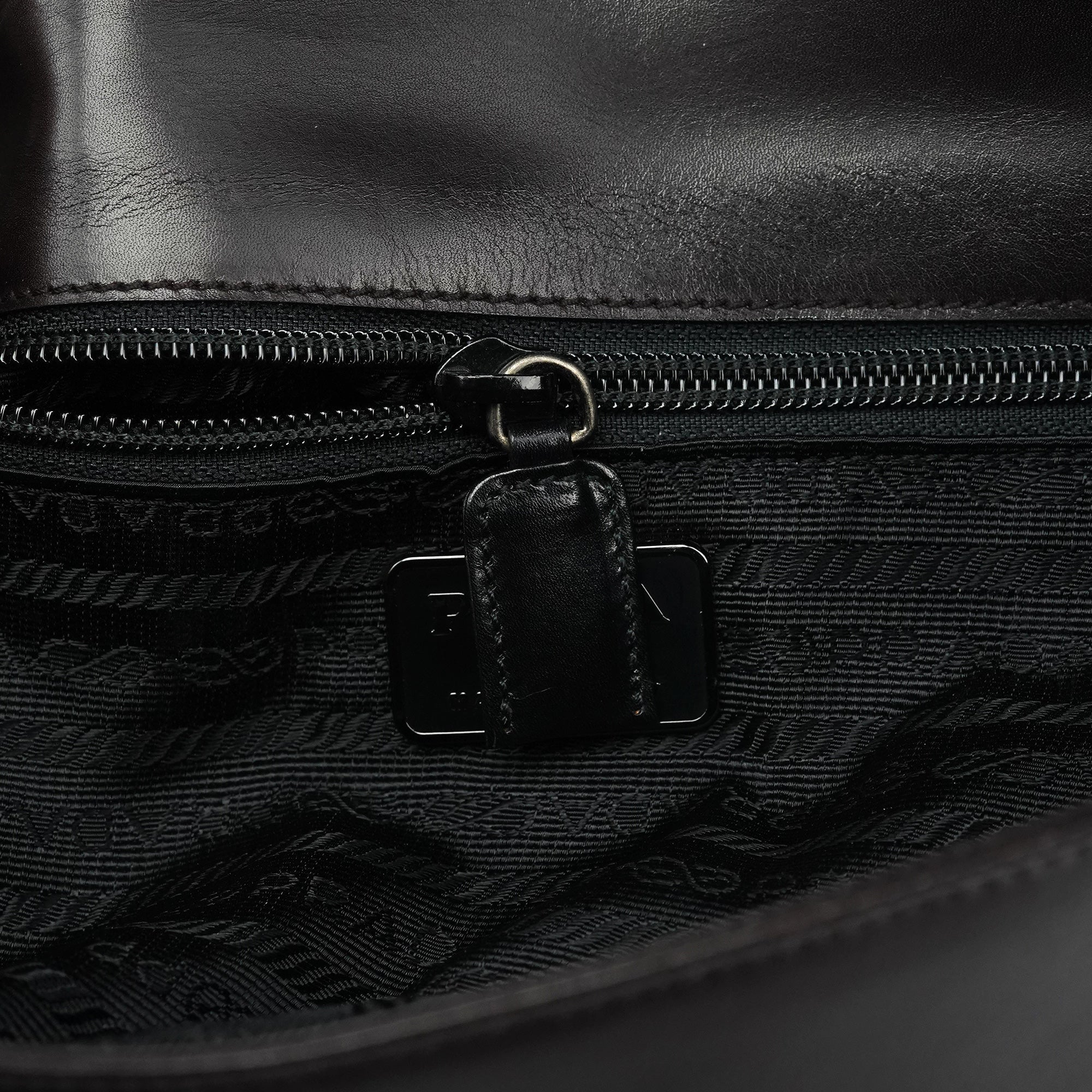 Dark Brown Vitello Buckle Shoulder Bag