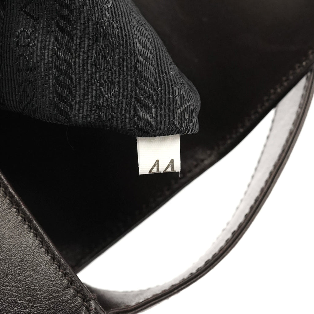 Dark Brown Vitello Buckle Shoulder Bag