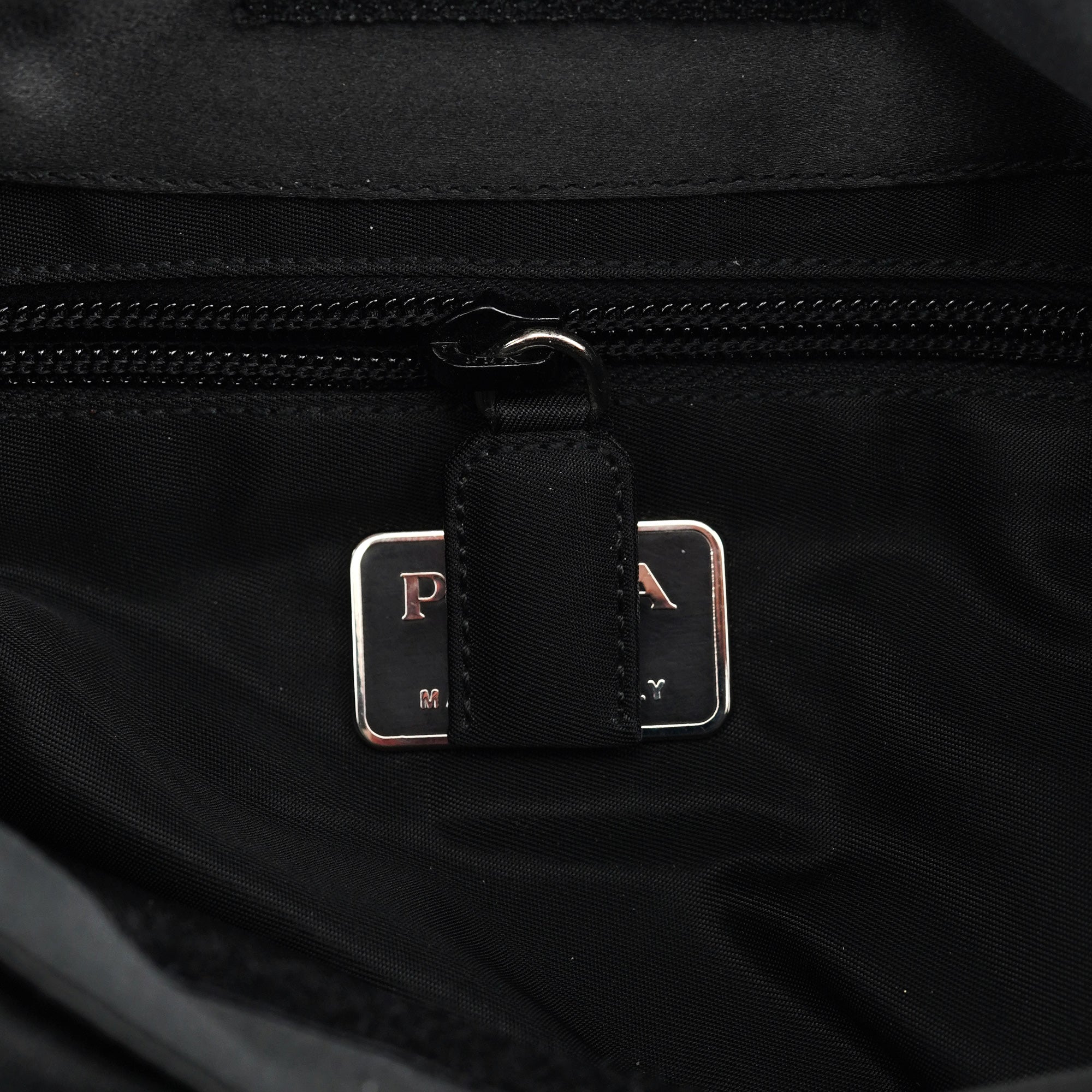 Dark Grey Satin Plastic Handle Shoulder Bag
