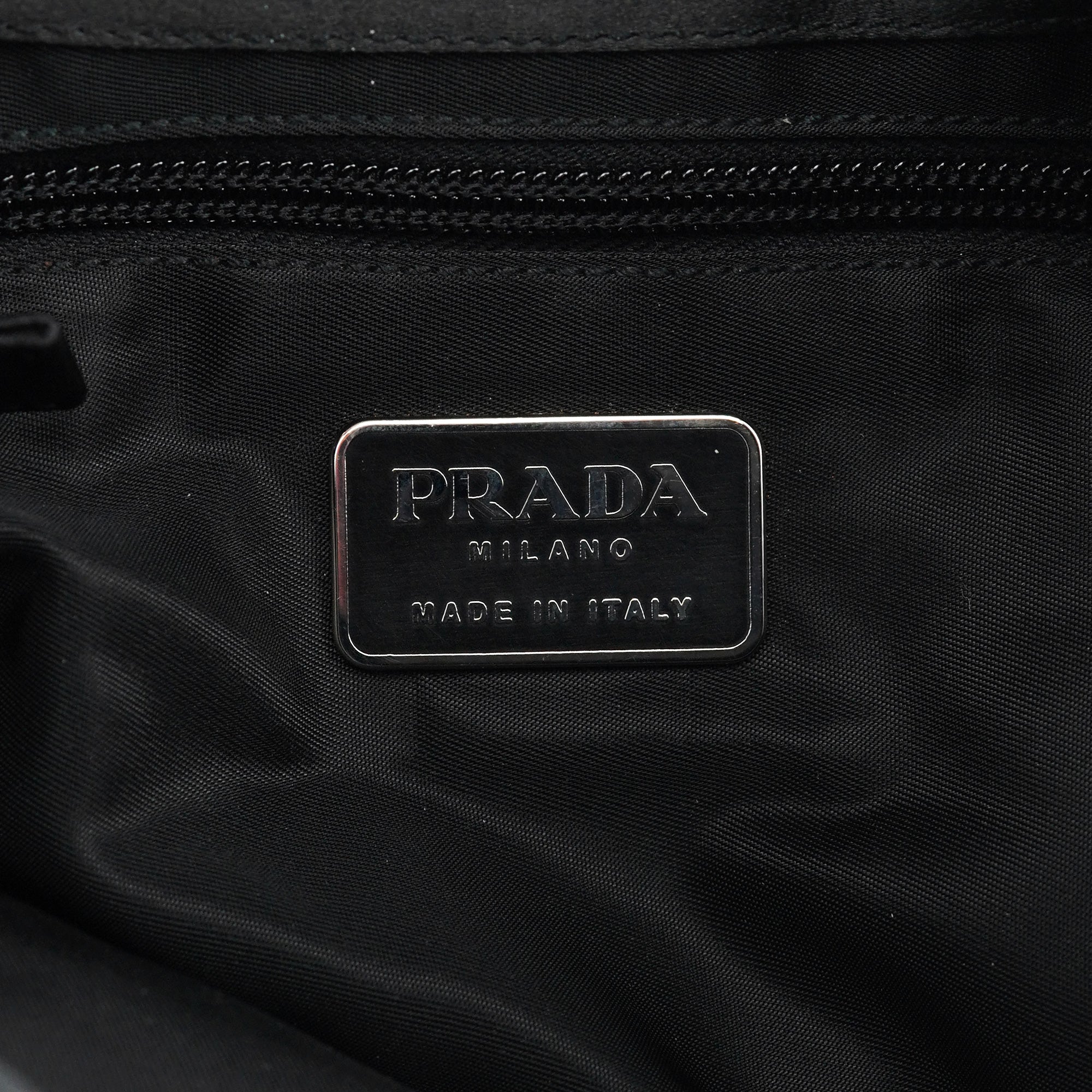 Dark Grey Satin Plastic Handle Shoulder Bag