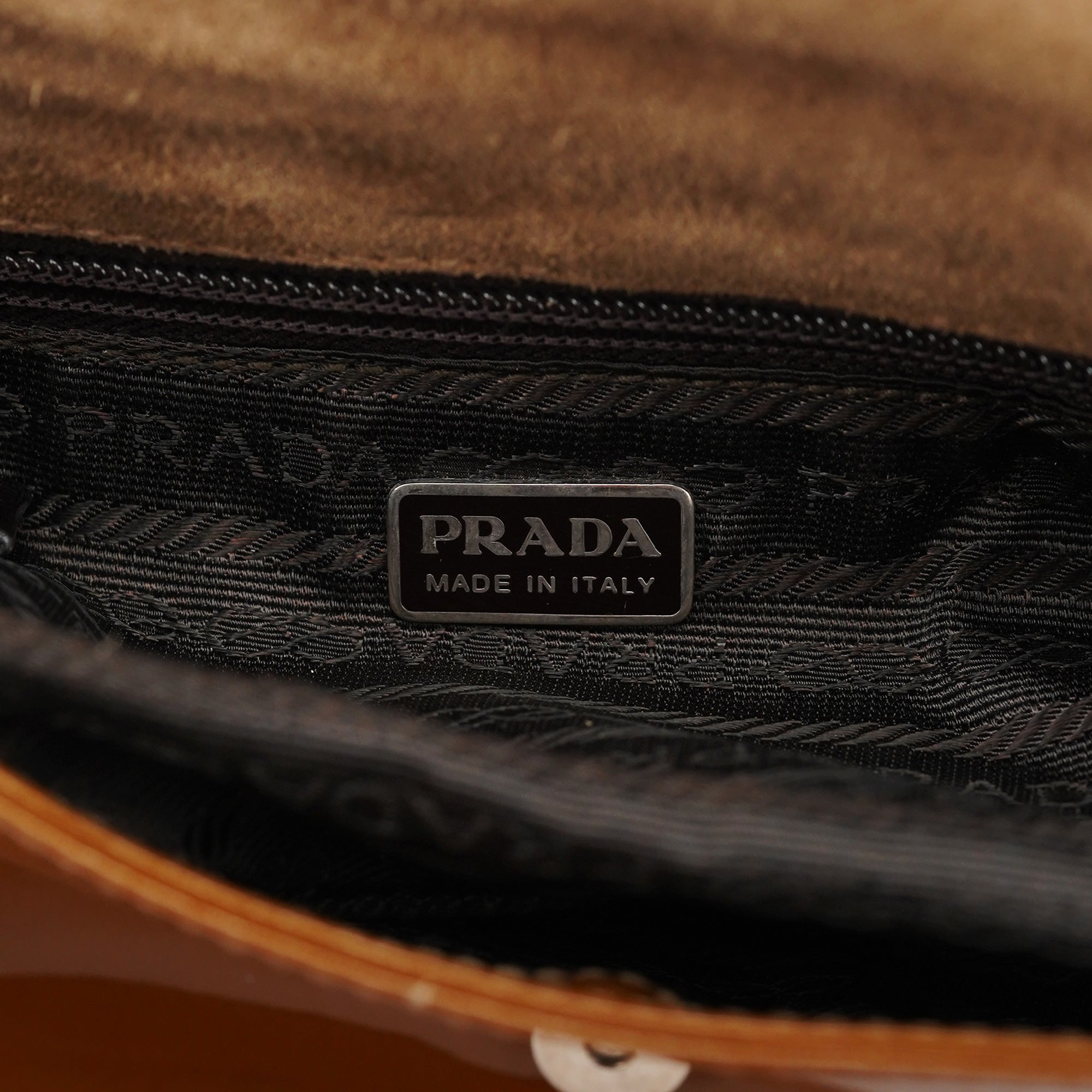 Fall 1999 Brown Patent Leather Eyelet Shoulder Bag