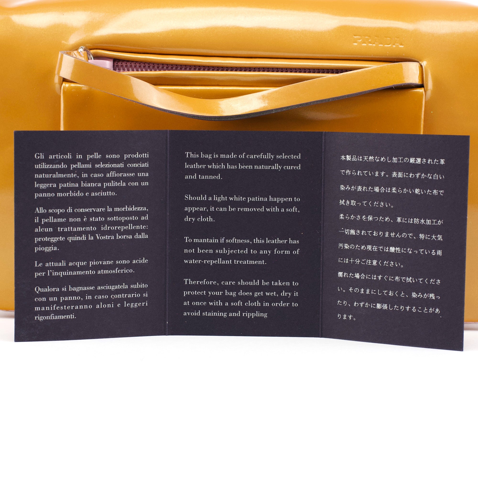 Fall 1999 Yellow Vernice Patent Leather Shoulder Bag