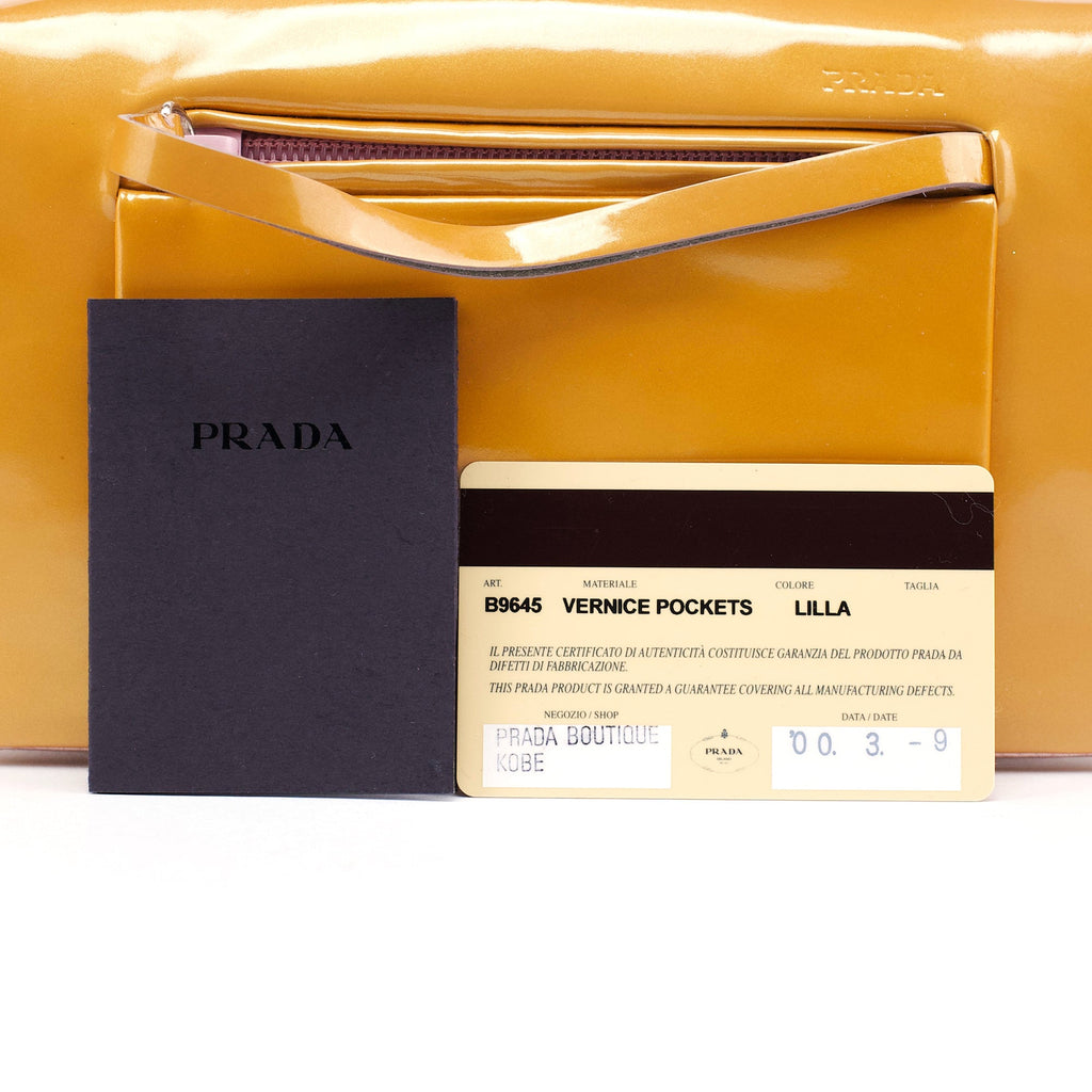Fall 1999 Yellow Vernice Patent Leather Shoulder Bag