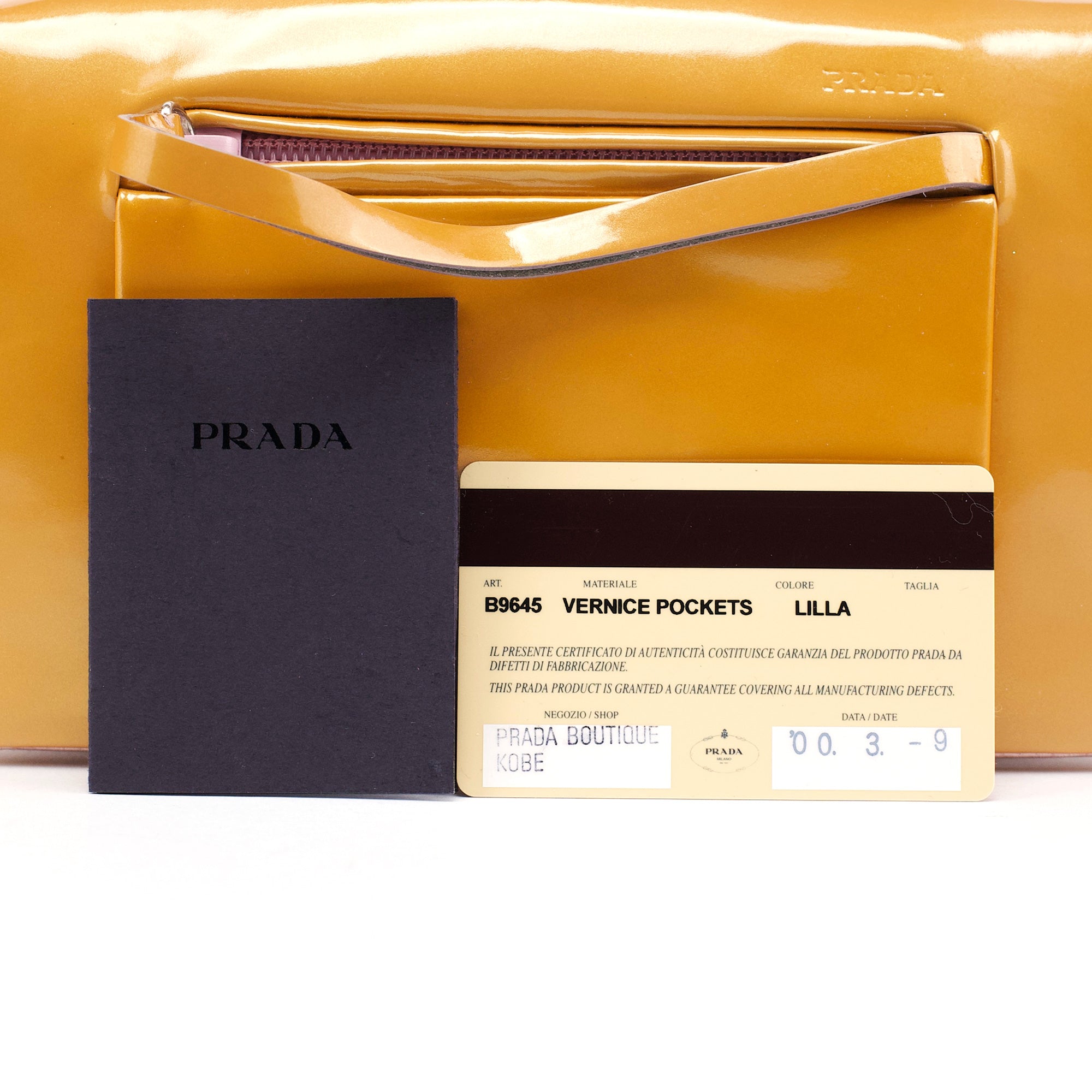 Fall 1999 Yellow Vernice Patent Leather Shoulder Bag