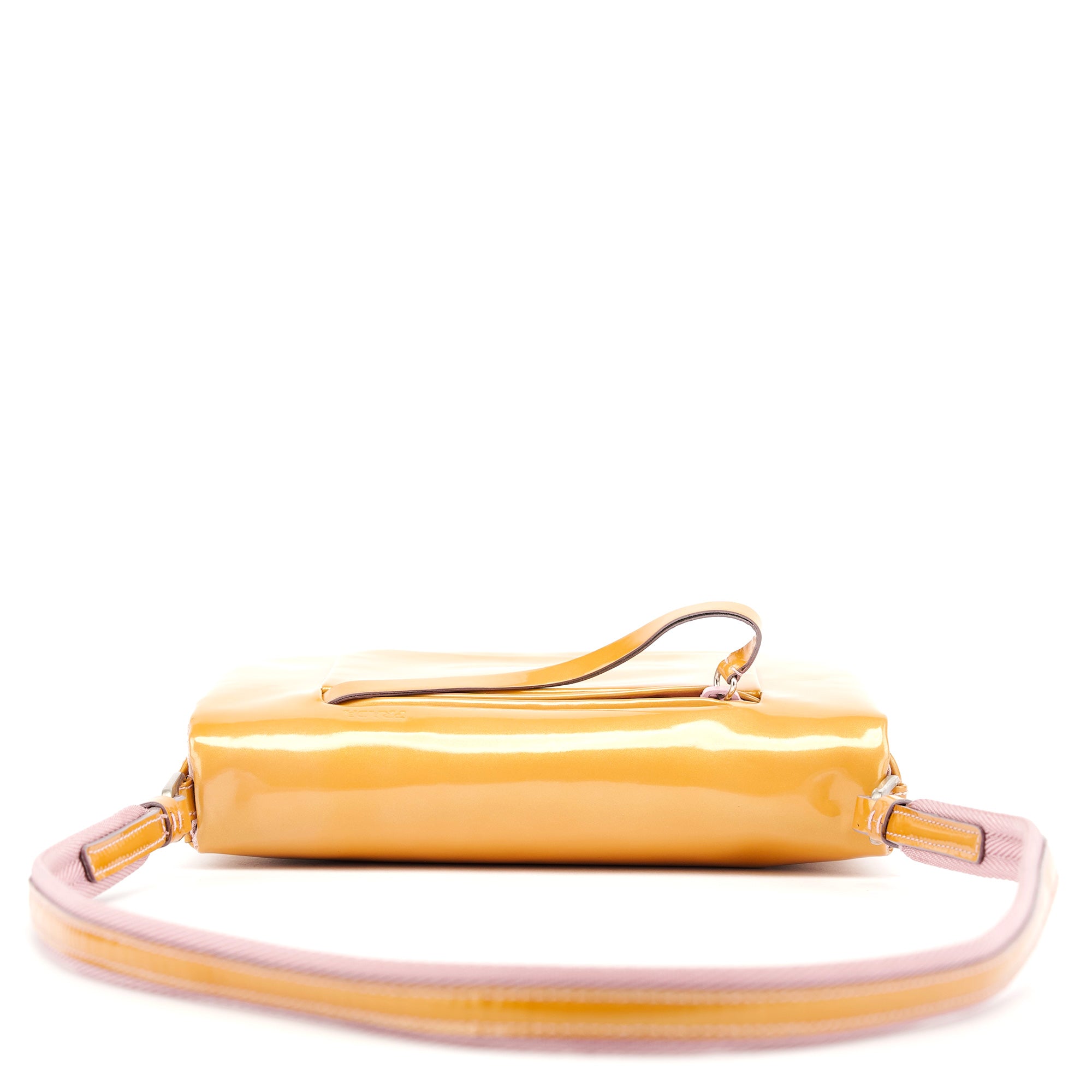 Fall 1999 Yellow Vernice Patent Leather Shoulder Bag