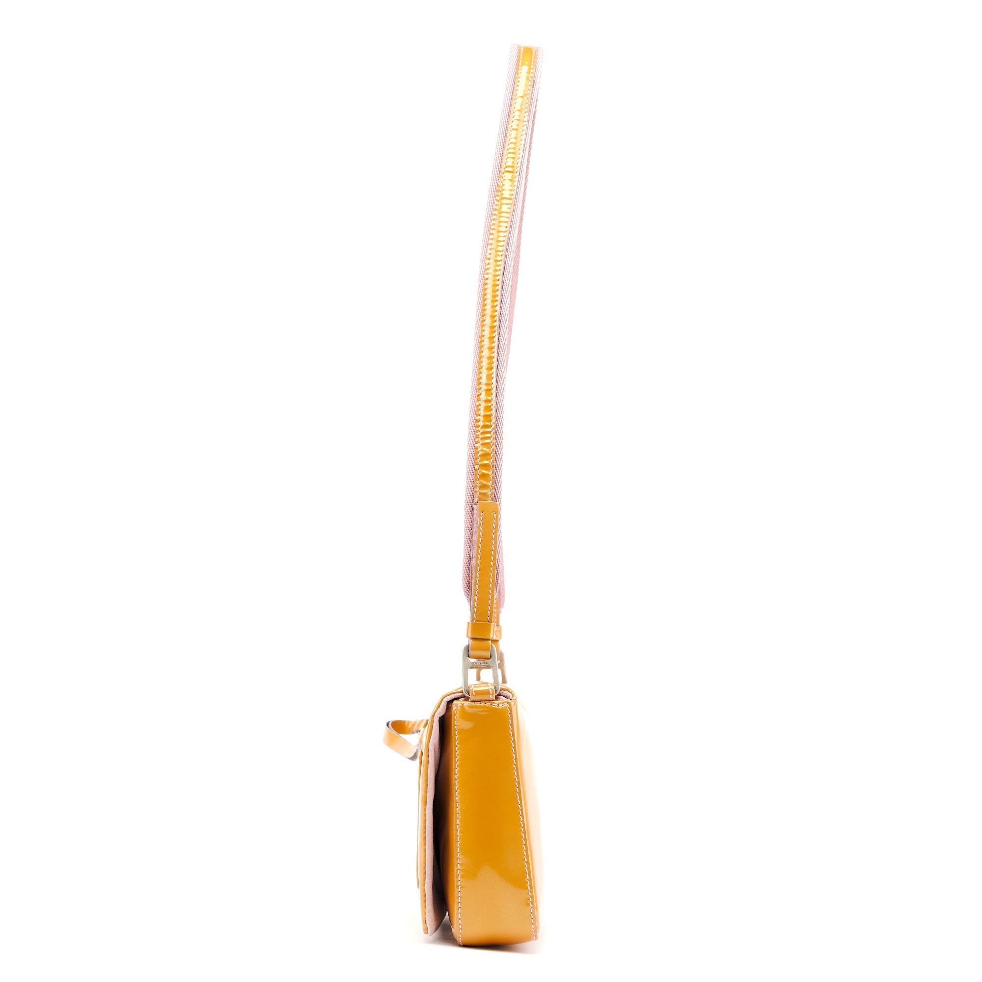 Fall 1999 Yellow Vernice Patent Leather Shoulder Bag